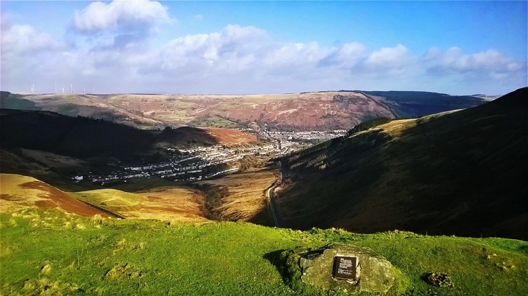 Looking over Cwmparc from the Bwlch, Rhondda Looking over Cwmparc from the Bwlch, Rhondda