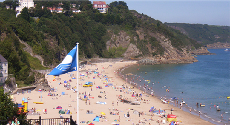 A blue flag beach A blue flag beach