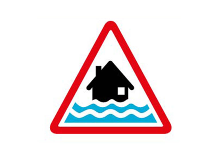 Flood warning sign Flood warning sign