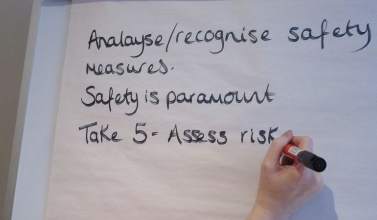 Analyse / recognise safety measures. Safety is paramount. Take 5 - assess risk Analyse / recognise safety measures. Safety is paramount. Take 5 - assess risk