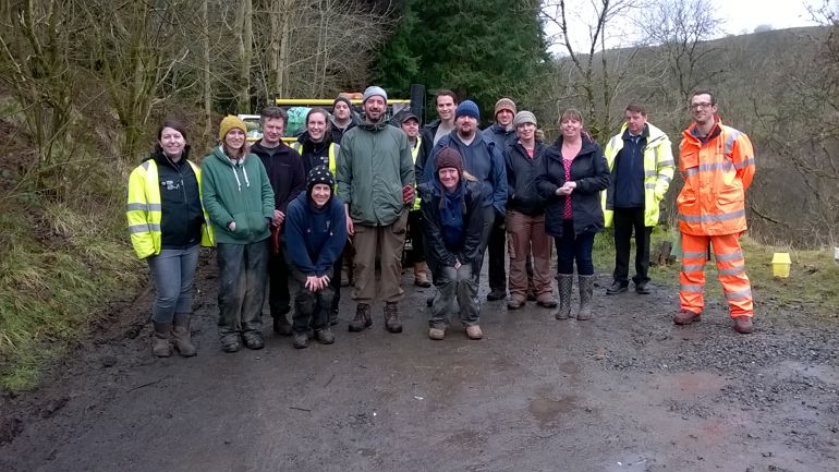 NRW clean-up team in Cwm Taf Fechan NRW clean-up team in Cwm Taf Fechan