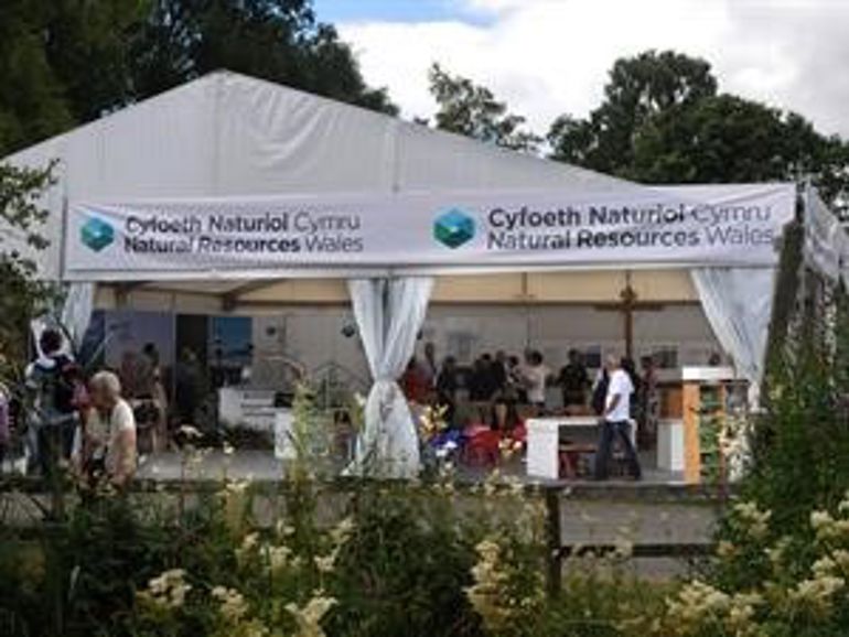 Natural Resources Wales stand at the Royal Welsh show Natural Resources Wales stand at the Royal Welsh show