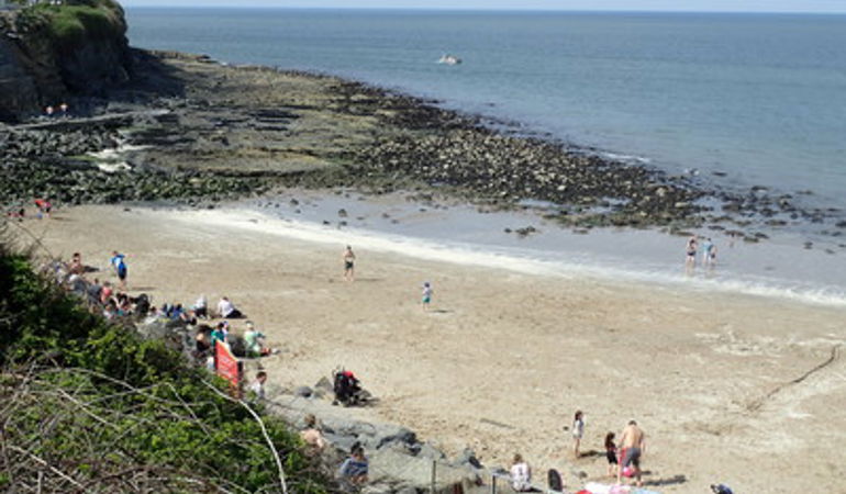 View of the beach and sea in New Quay View of the beach and sea in New Quay