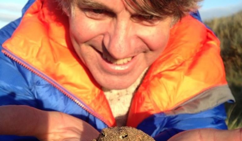 Springwatch presenter Martin Hughes-Games with a natterjack Springwatch presenter Martin Hughes-Games with a natterjack