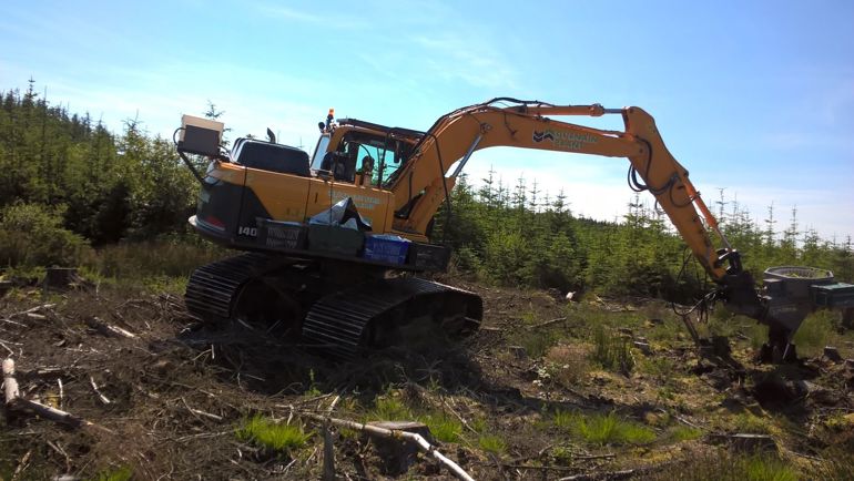 NRW using a mechanical planter Clocaenog and Tywi Forests NRW using a mechanical planter Clocaenog and Tywi Forests