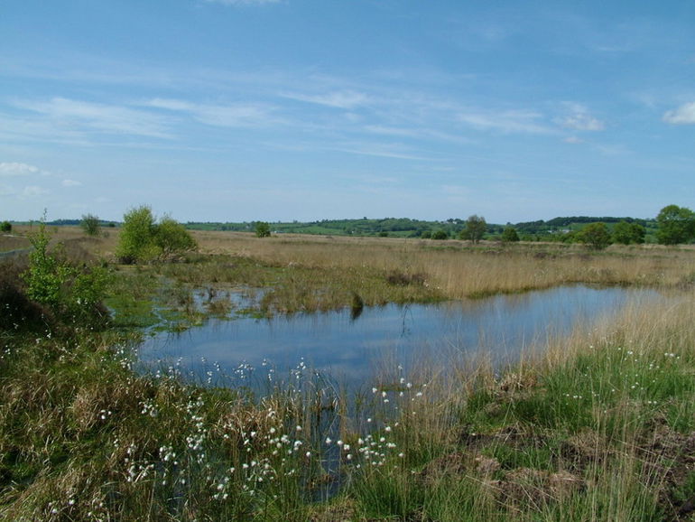 Cors Caron raised bog filled with water Cors Caron raised bog filled with water