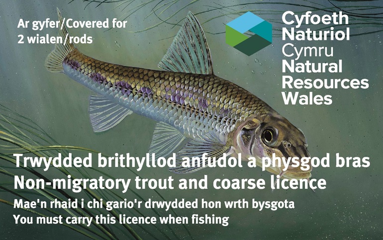 Image 3 alerting people that they must carry a rod licence when fishing Image 3 alerting people that they must carry a rod licence when fishing