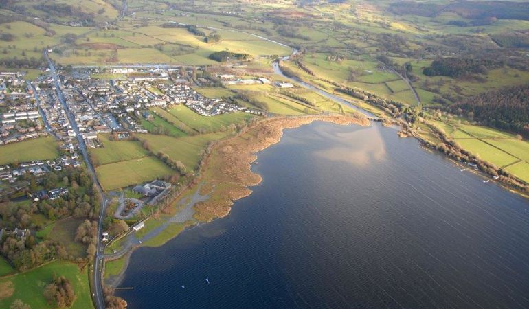 Aerial view of Llyn Tegid Aerial view of Llyn Tegid