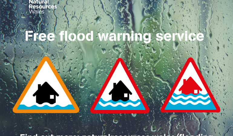 Image showing the three symbols of flood alert, warning and severe warning Image showing the three symbols of flood alert, warning and severe warning