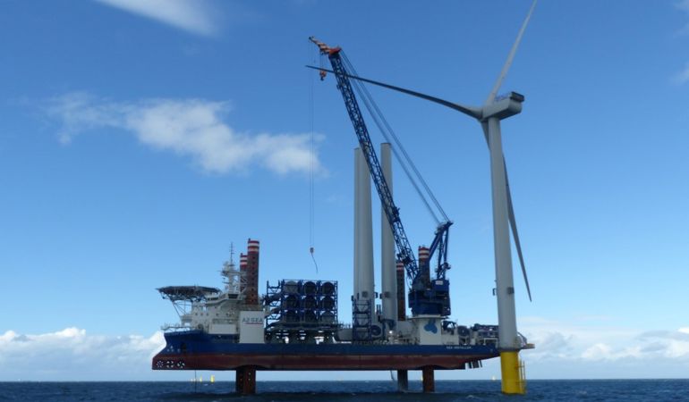 Image of an offshore wind turbine Image of an offshore wind turbine