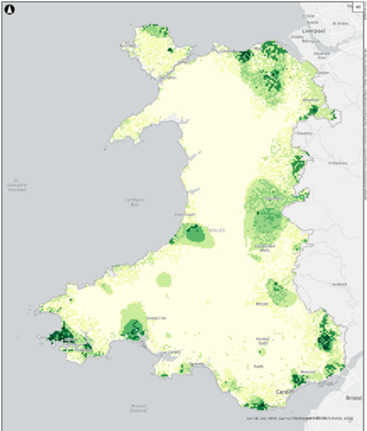 Example of a nitrate risk map