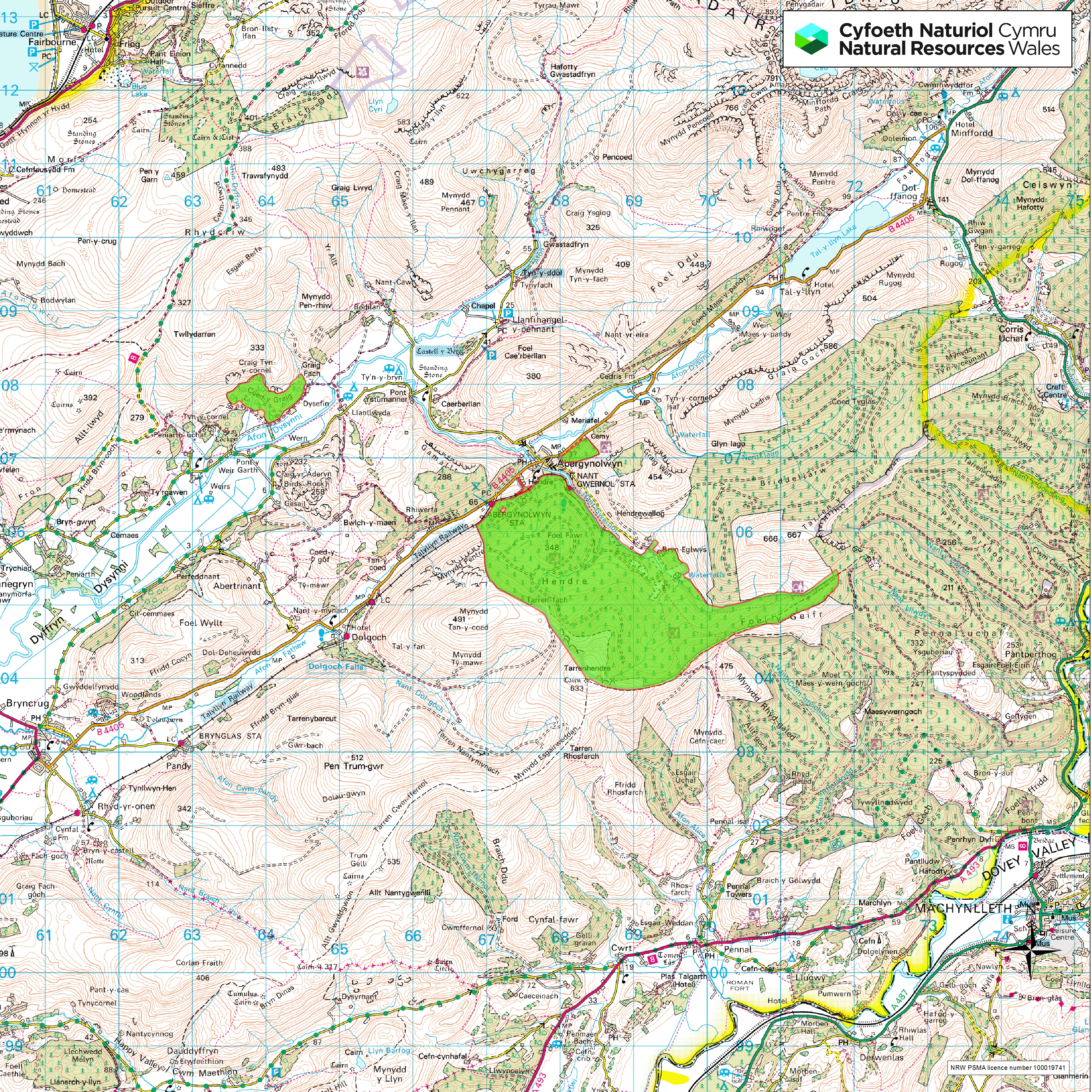 Abergynolwyn location map
