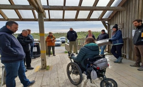 An inclusive access training session at Ynyslas Visitor Centre